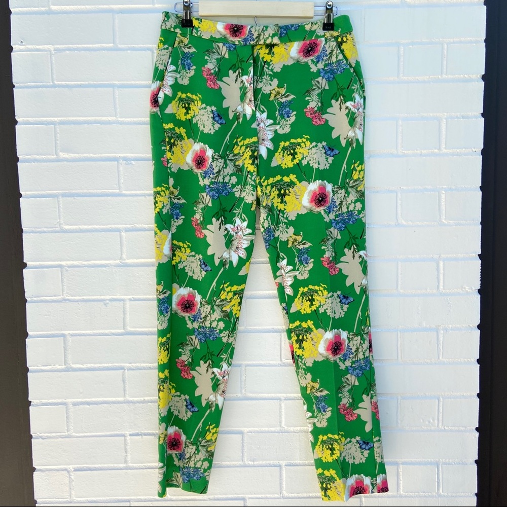 Gibson Latimer Green Spring Floral Pants